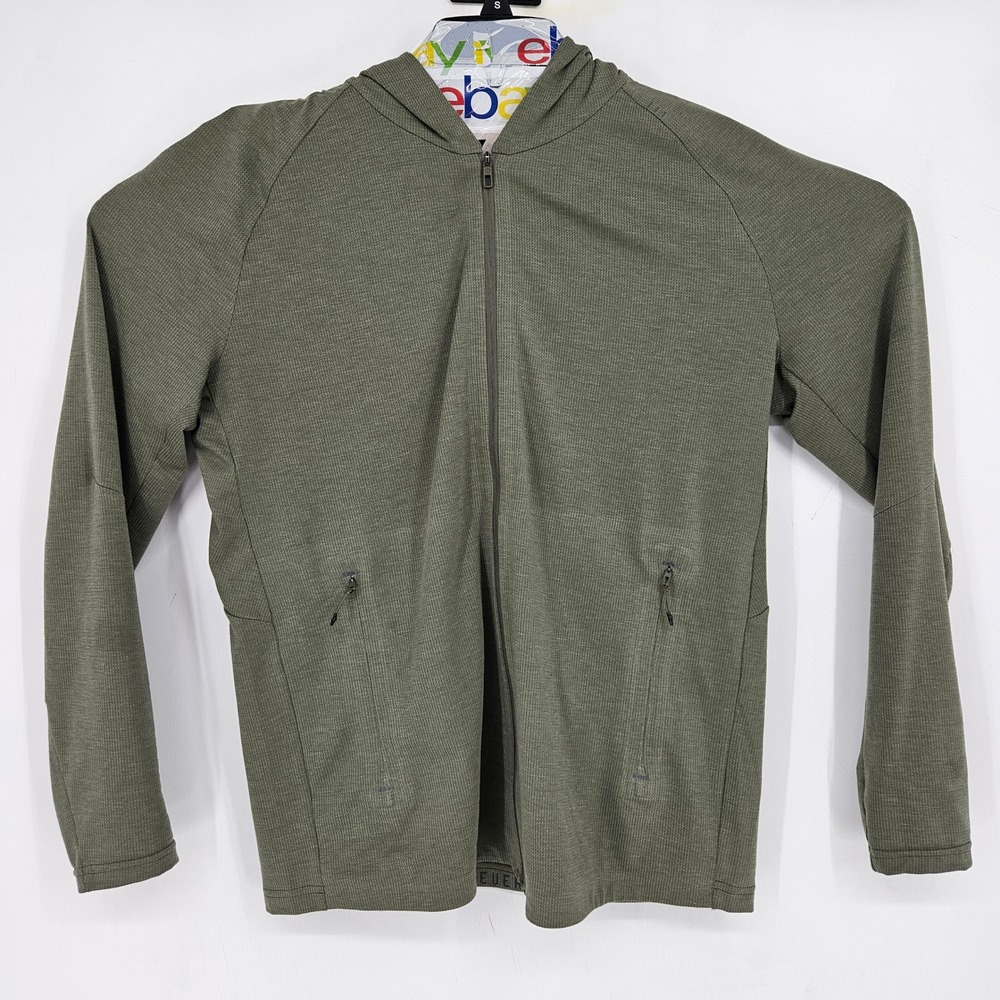 Lululemon Hoodie Mens‎ Medium On Grid Performance Green Full Zip Athleisure